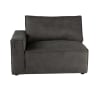 Sofa-Armlehne links aus Stoff, grautaupe